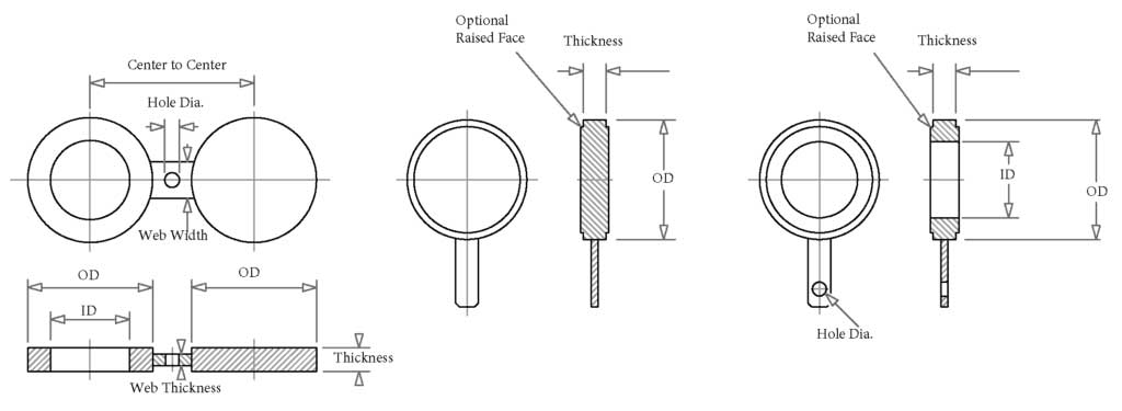 Spectacle Blind Flange Dimensions