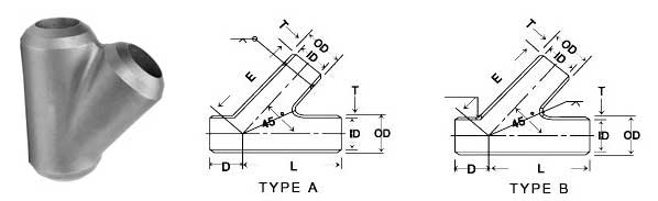 Lateral Tee Dimensions