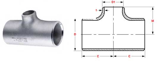 Reducing Tee Dimensions