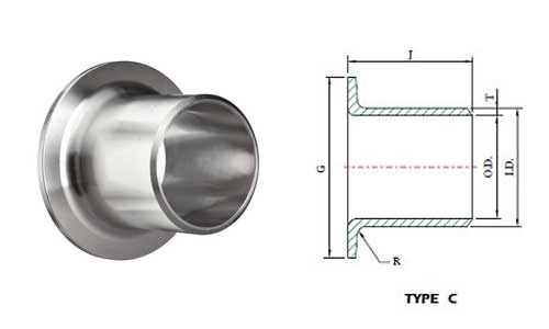 Buttweld Short Stub End Dimensions