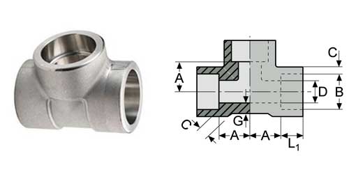 Socket Weld Reducing Tee Weight