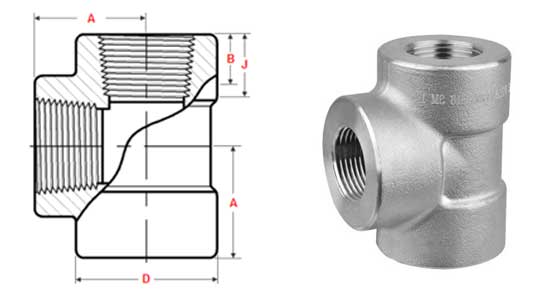 Threaded Tee Dimensions