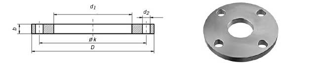 PN16 Plate Flange Dimensions