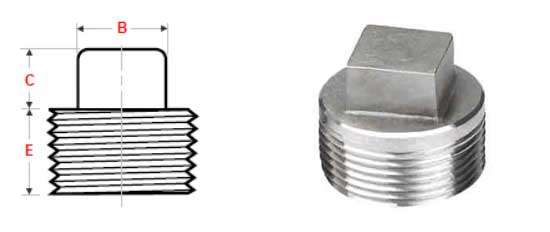 Threaded Square Plug Sizes