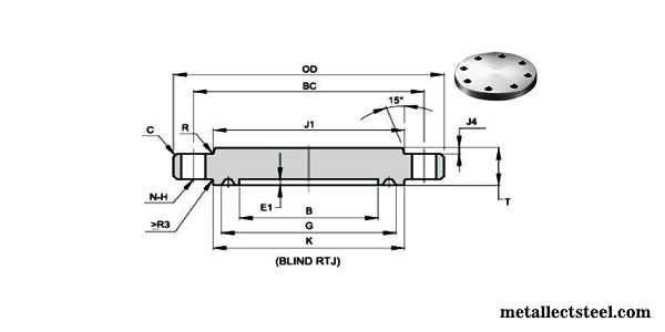 API 6A Blind Flanges Dimensions In MM