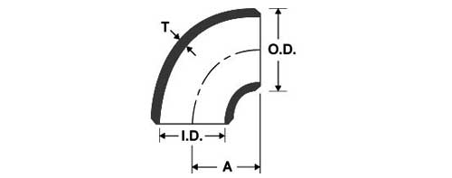 ASTM A420 WPL6 45 Degree Elbow Dimension