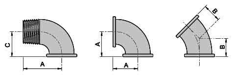 Galvanised Pipe Fittings Dimensions