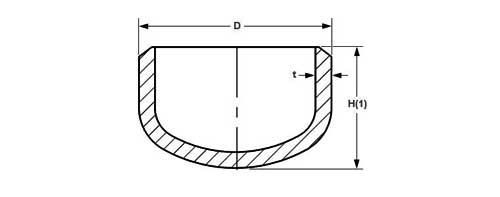 WPB Carbon Steel Buttweld End Caps Dimensions Chart