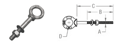 Shoulder Eye Bolt dimensions