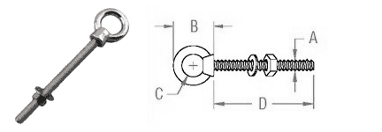 Custom Eye Bolt dimensions